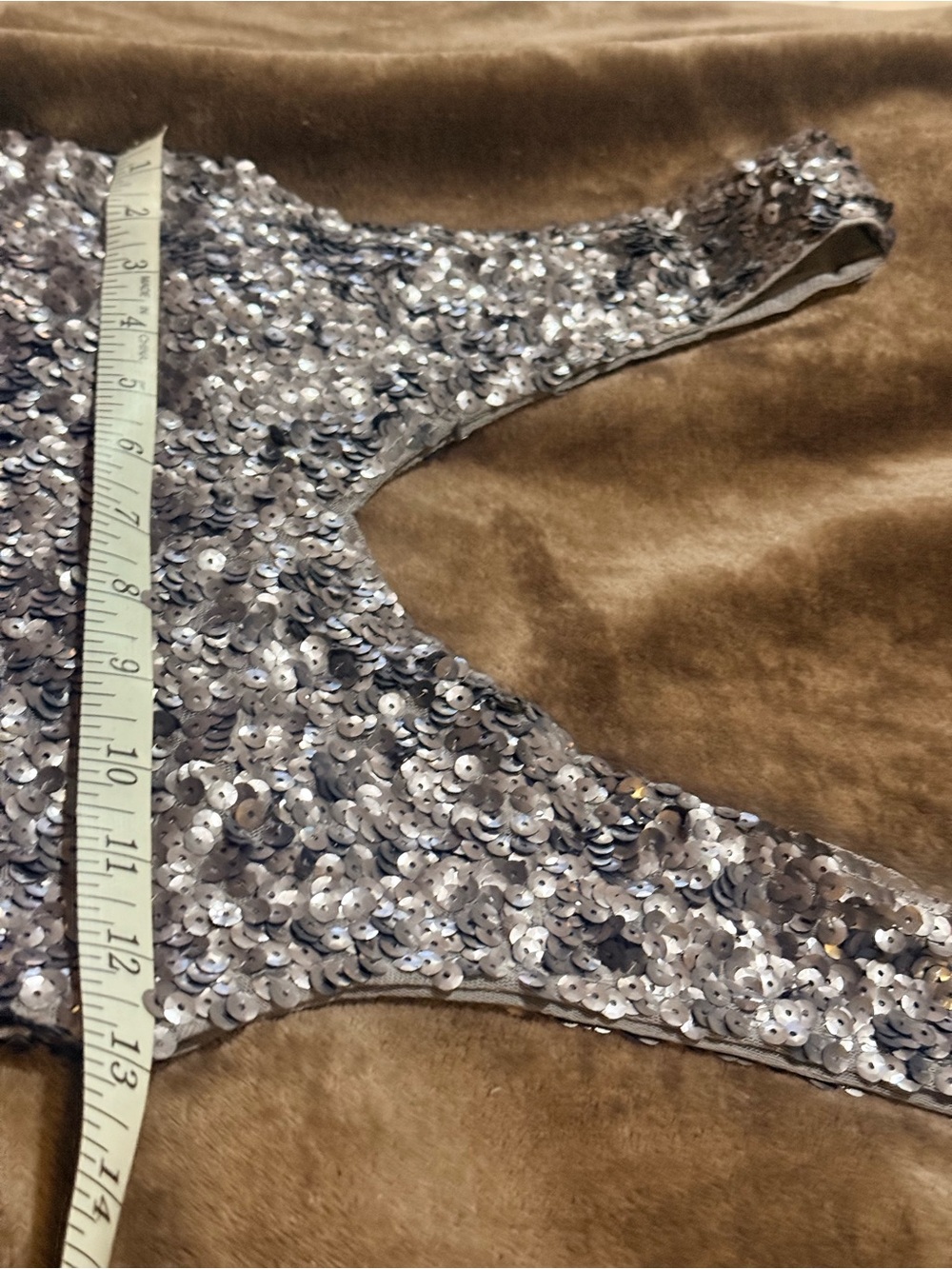 Silver Sequin Camisole Dress